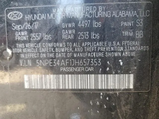 2018 HYUNDAI SONATA SPORT  