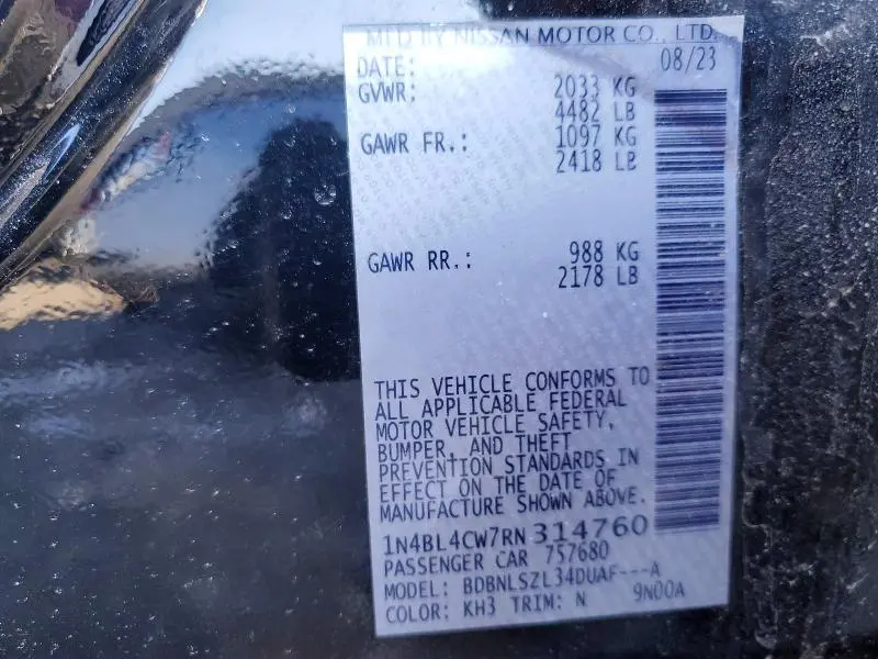 2024 NISSAN ALTIMA 2.5 SR  