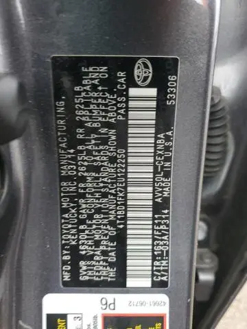 2014 TOYOTA CAMRY HYBRID  