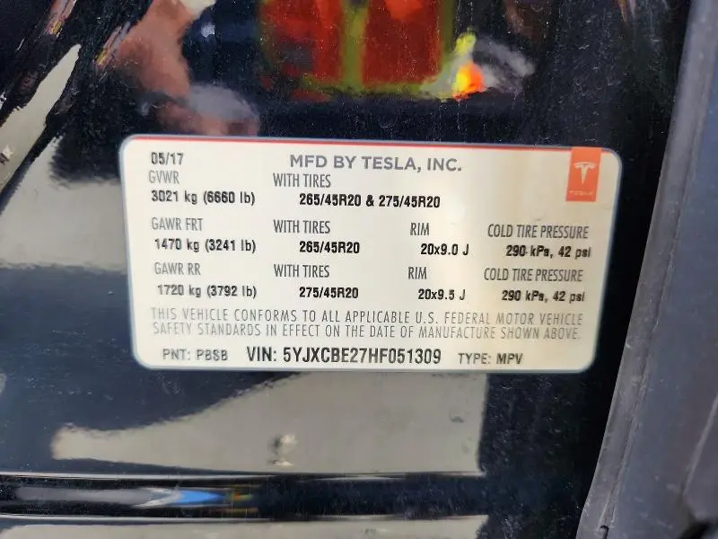 2017 TESLA MODEL X   