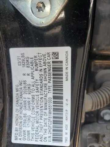 2021 HONDA CIVIC SPORT  