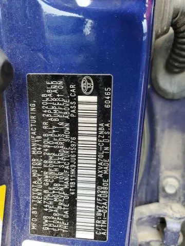 2018 TOYOTA CAMRY L  