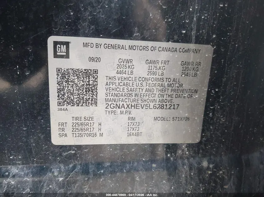 2020 CHEVROLET EQUINOX FWD LS