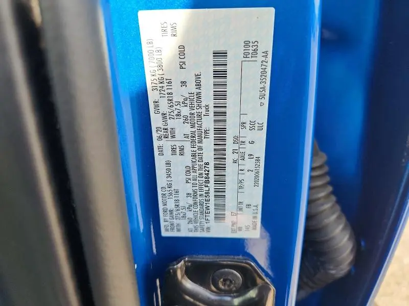 2020 FORD F150 SUPERCREW  