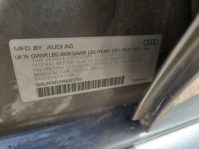 2015 AUDI A4 PREMIUM PLUS  