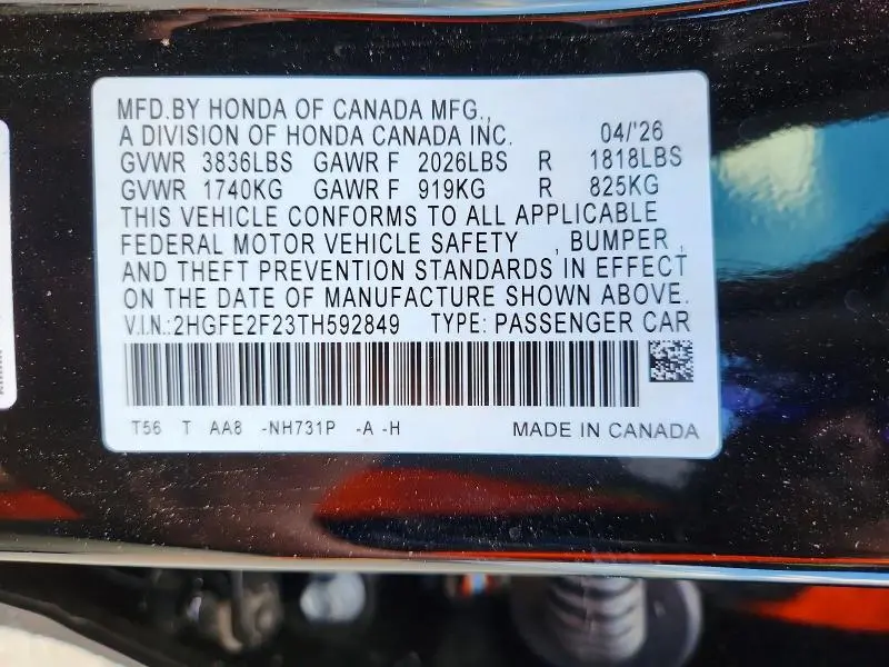 2026 HONDA CIVIC LX  