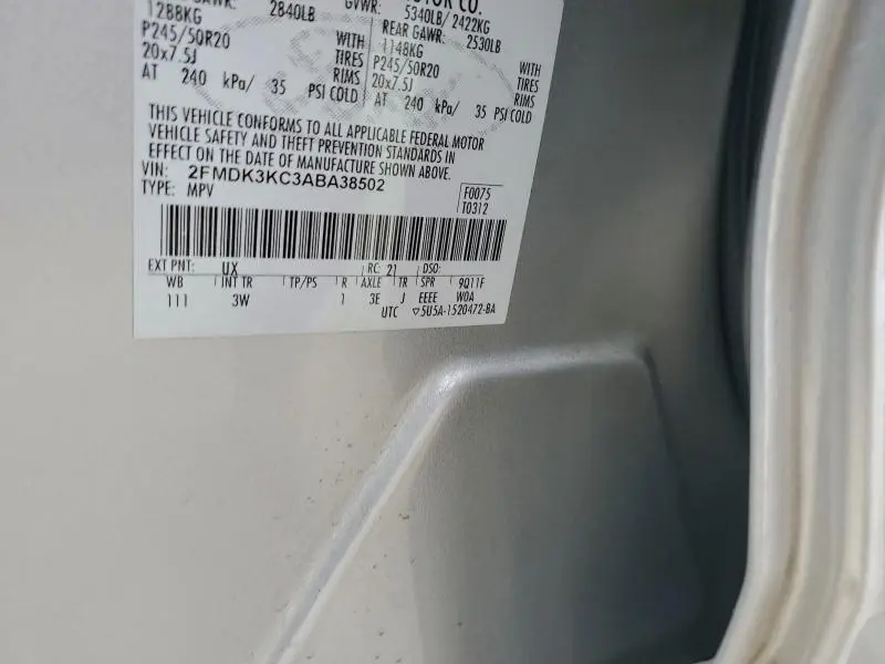 2010 FORD EDGE LIMITED  