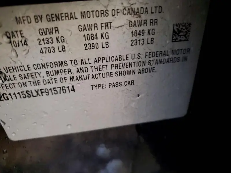 2015 CHEVROLET IMPALA LT  