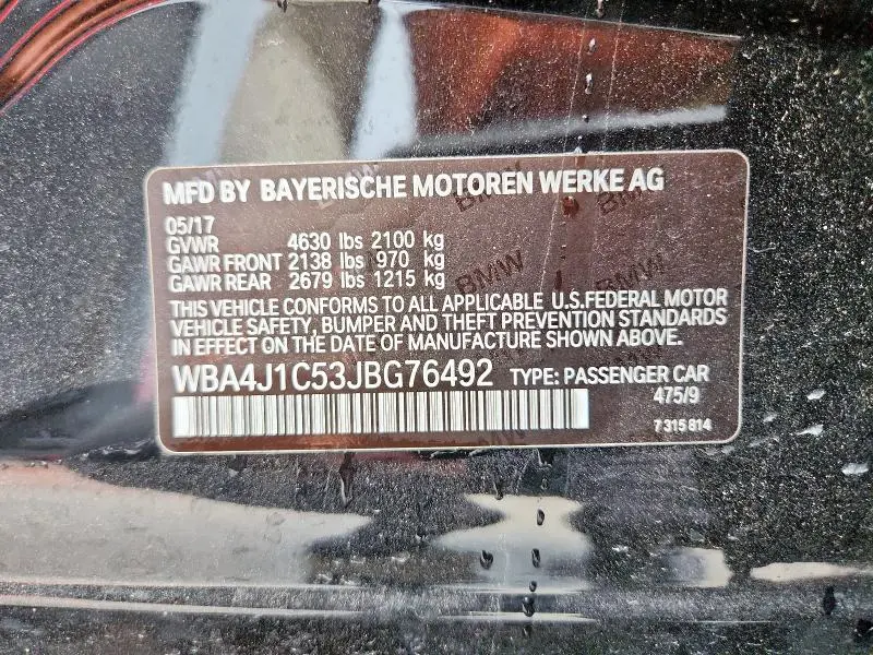 2018 BMW 430I GRAN COUPE  