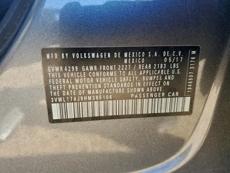 2017 VOLKSWAGEN JETTA SEL  