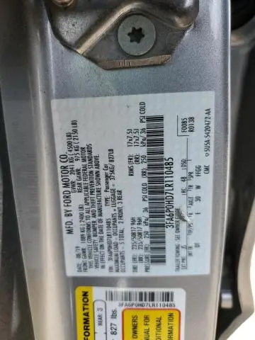 2020 FORD FUSION SE  