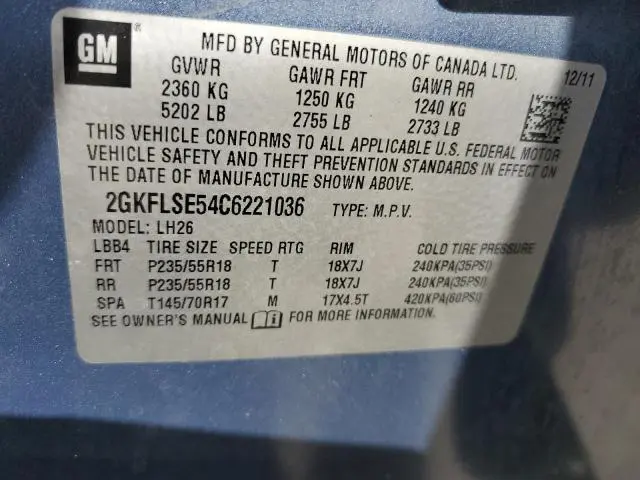 2012 GMC TERRAIN SLE  