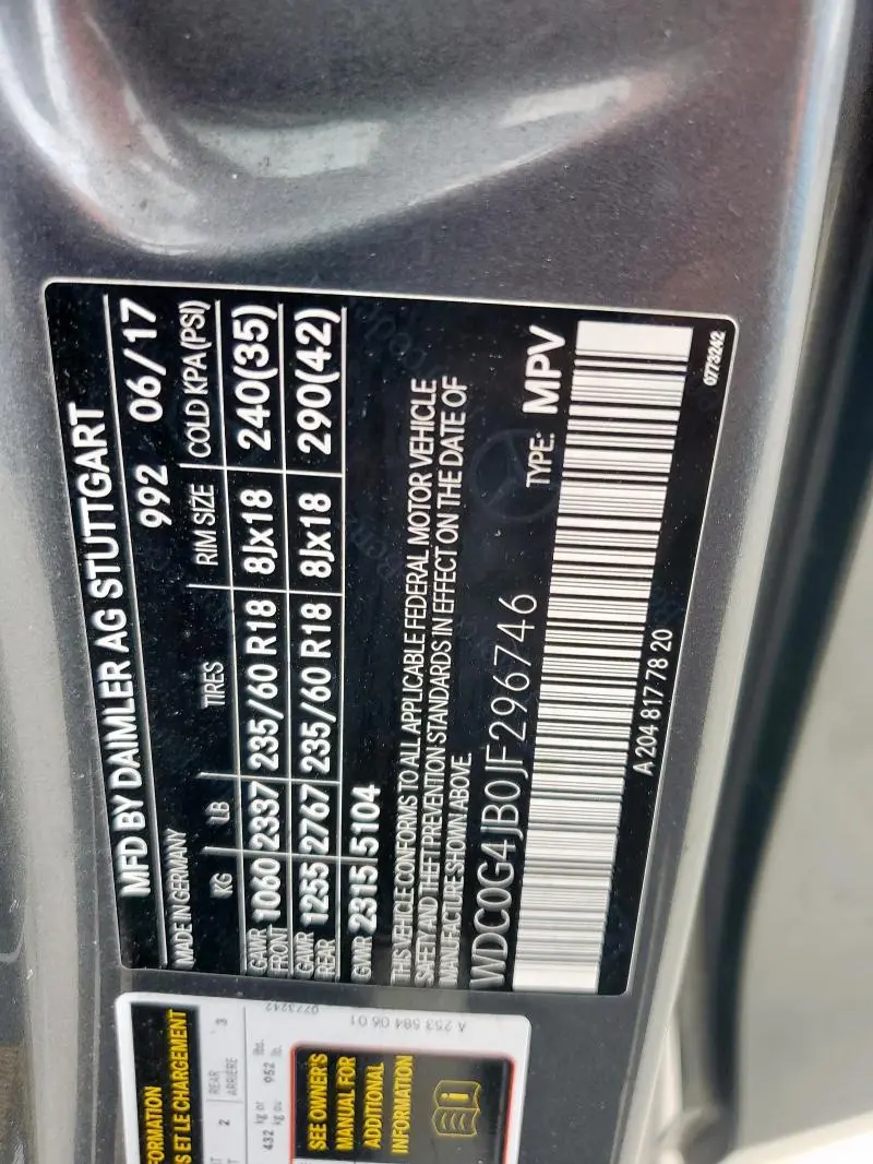 2018 MERCEDES-BENZ GLC 300  