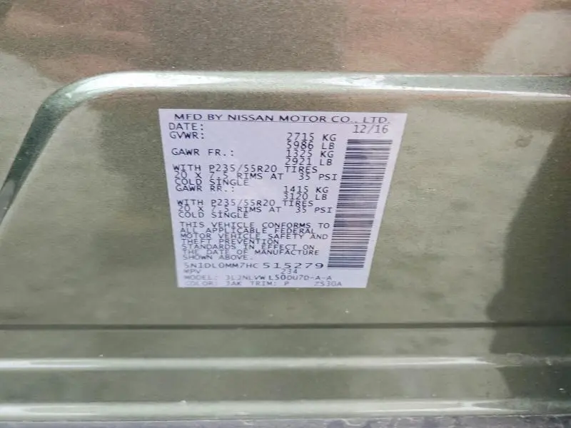 2017 INFINITI QX60 BASE  