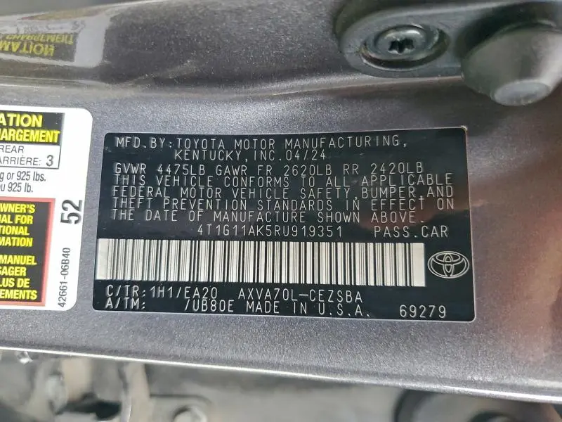 2024 TOYOTA CAMRY SE NIGHT SHADE  