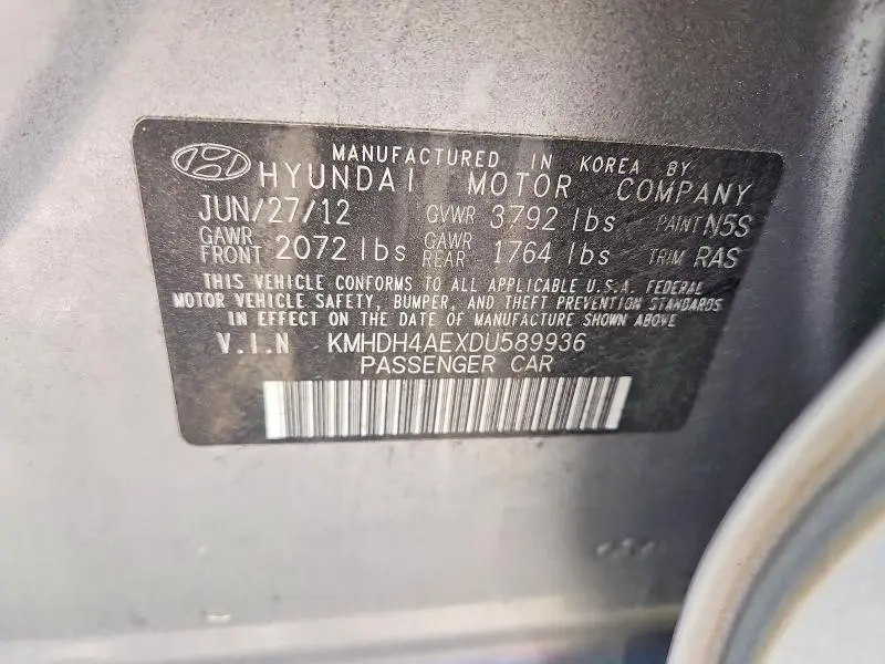 2013 HYUNDAI ELANTRA LIMITED  