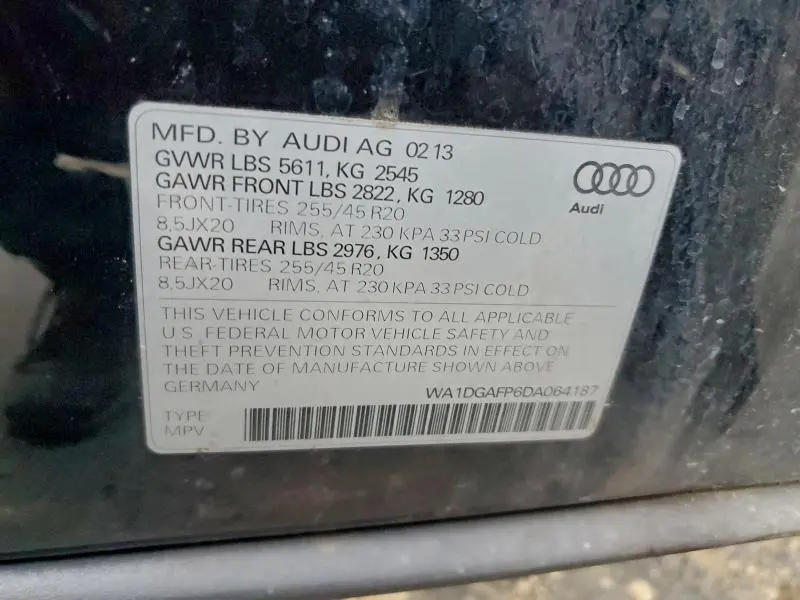 2013 AUDI Q5 PREMIUM PLUS  