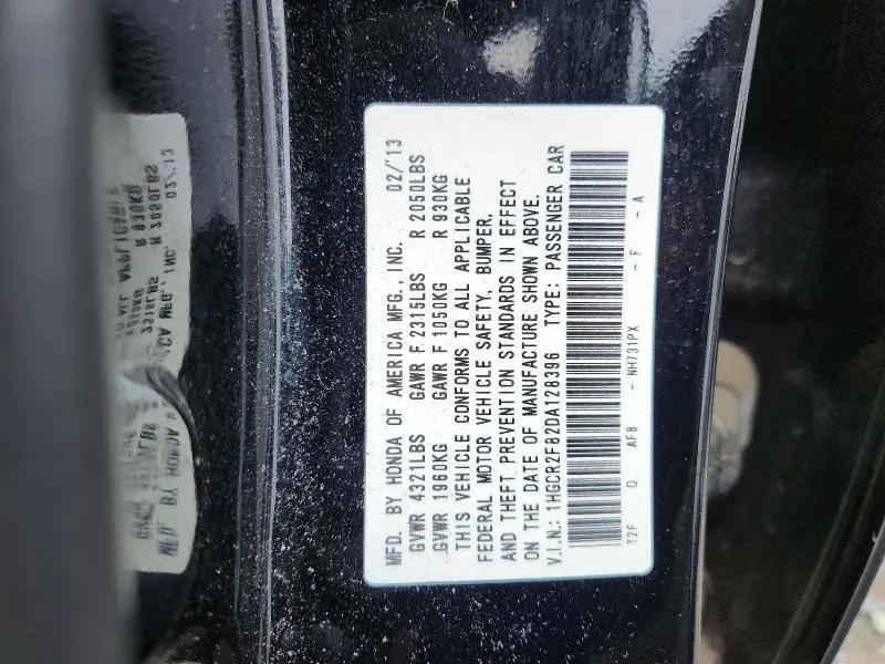 2013 HONDA ACCORD EXL  