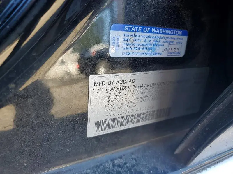2012 AUDI S4 PRESTIGE  