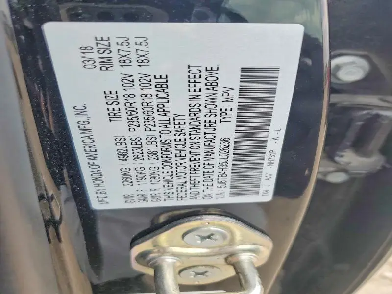 2018 ACURA RDX   