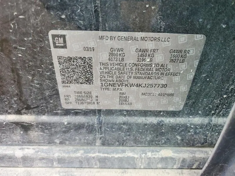 2019 CHEVROLET TRAVERSE LS  