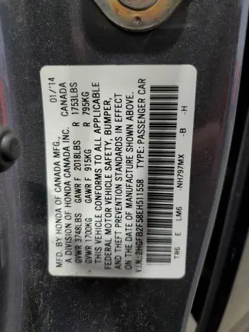 2014 HONDA CIVIC LX