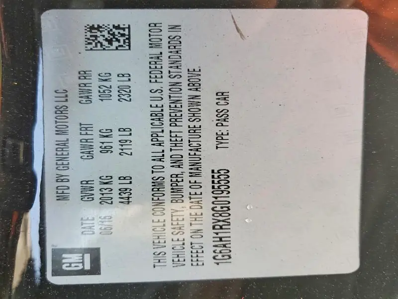 2016 CADILLAC ATS LUXURY  