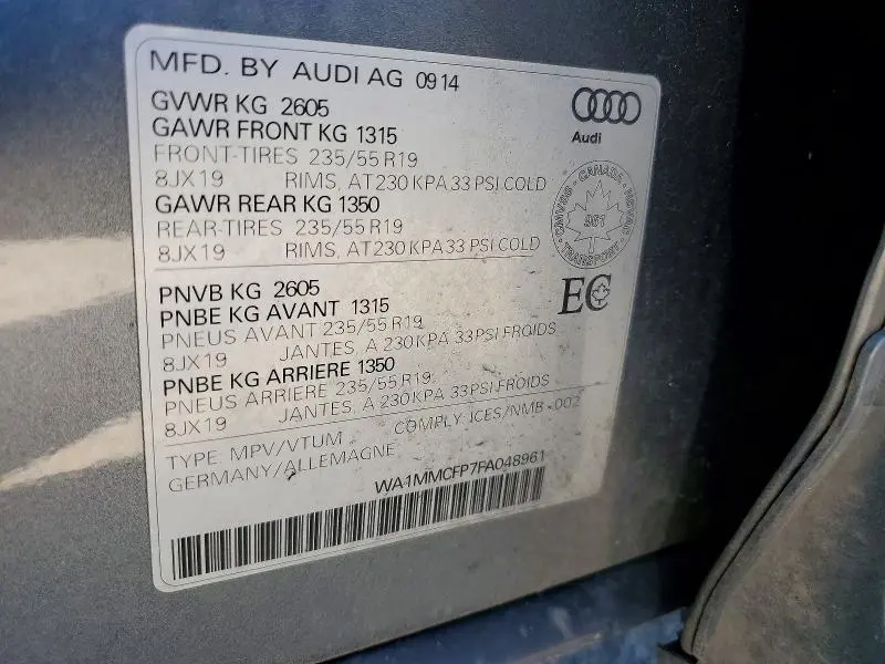 2015 AUDI Q5 TECHNIK  