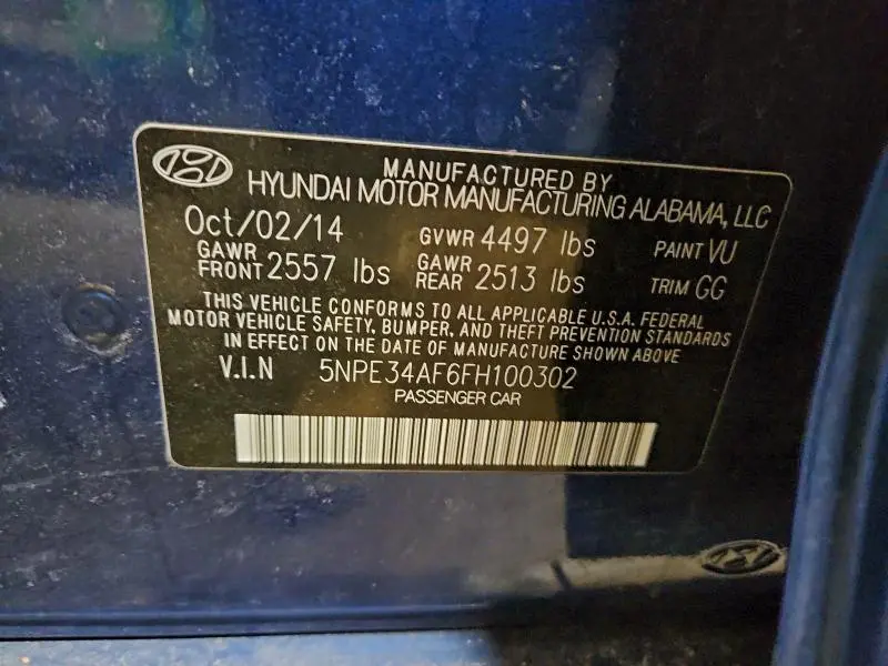 2015 HYUNDAI SONATA SPORT  