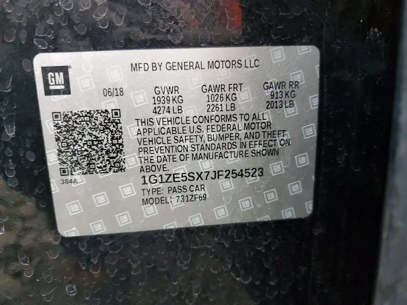 2018 CHEVROLET MALIBU PREMIER  