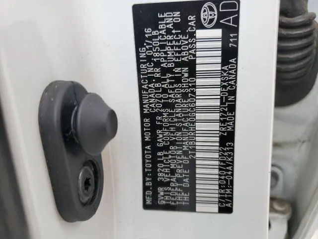 2016 TOYOTA COROLLA L