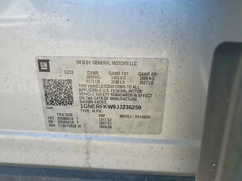 2018 CHEVROLET TRAVERSE LS  