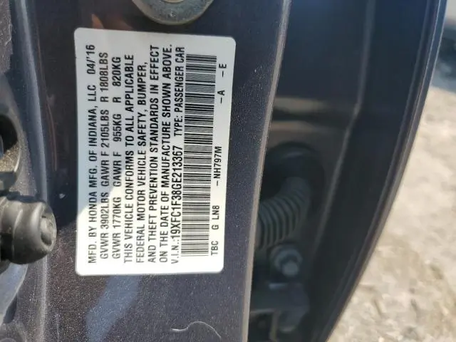 2016 HONDA CIVIC EX  