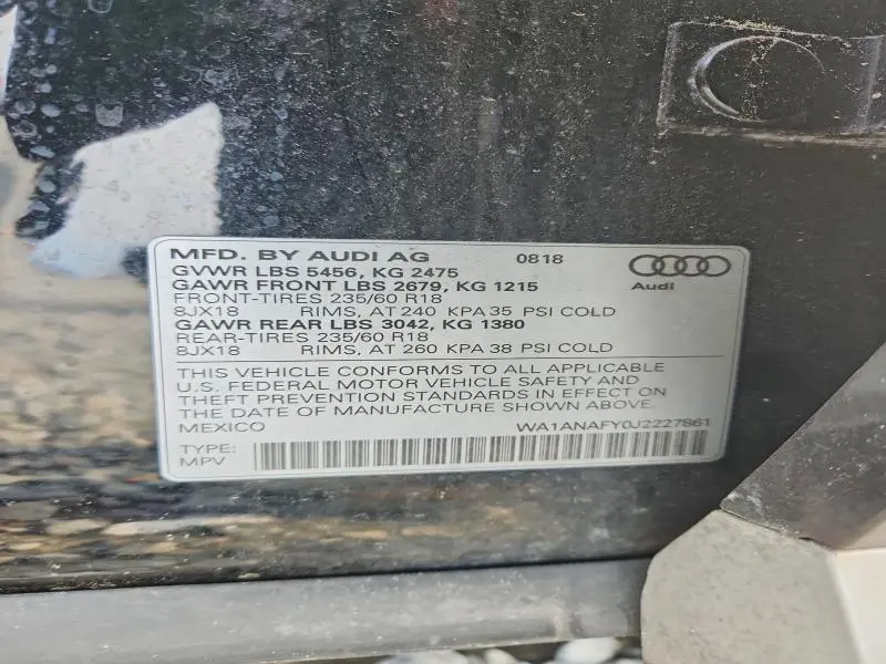 2018 AUDI Q5 PREMIUM  