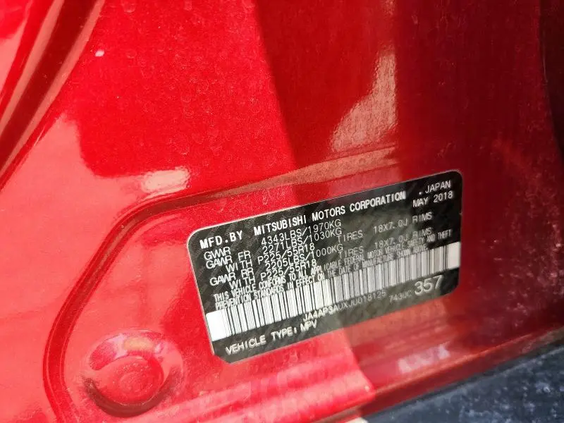 2018 MITSUBISHI OUTLANDER SPORT ES  