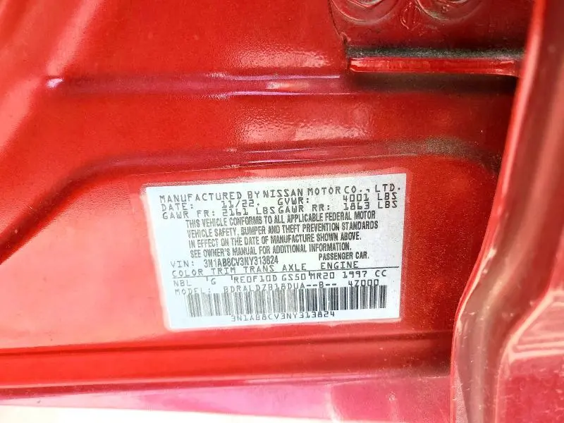 2022 NISSAN SENTRA SV  