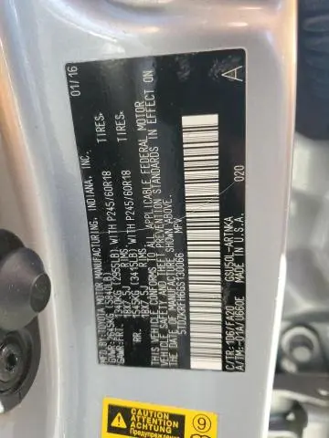 2016 TOYOTA HIGHLANDER LE  