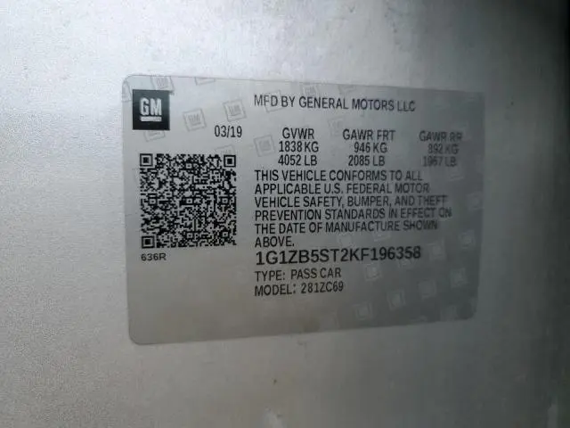 2019 CHEVROLET MALIBU LS  