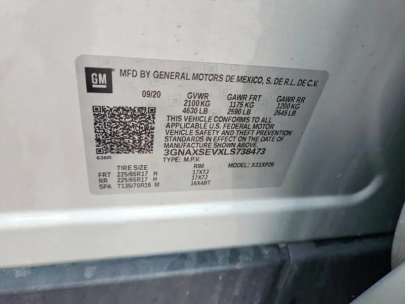 2020 CHEVROLET EQUINOX LS  
