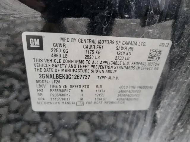 2012 CHEVROLET EQUINOX LS  