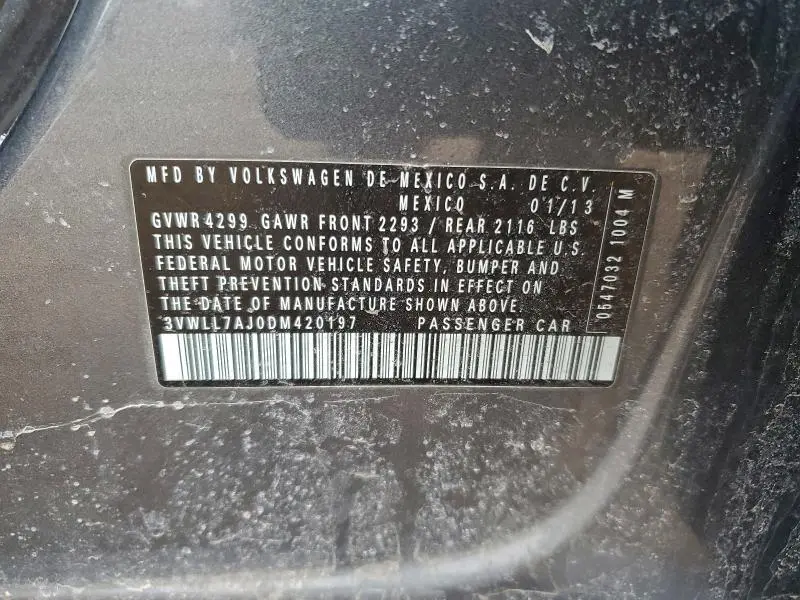 2013 VOLKSWAGEN JETTA TDI  