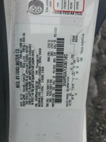 2012 FORD FUSION SEL