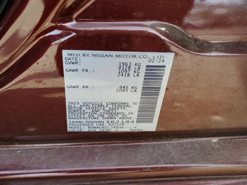 2024 NISSAN ALTIMA 2.5 SV  