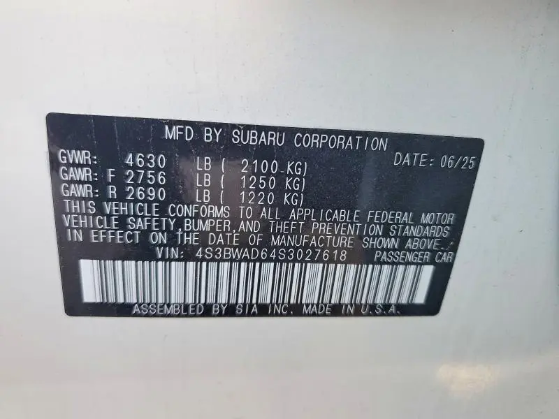 2025 SUBARU LEGACY PREMIUM  