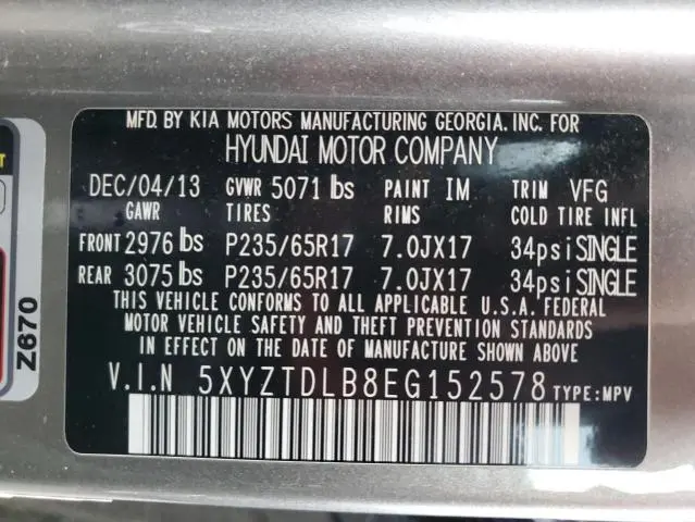 2014 HYUNDAI SANTA FE SPORT   