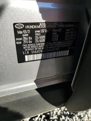 2021 HYUNDAI SANTA FE SE  