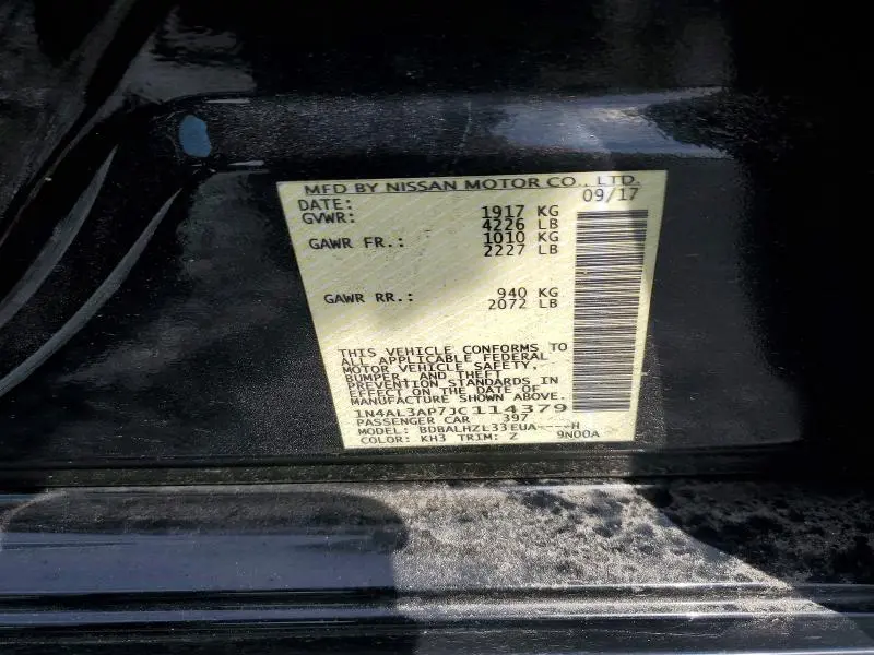 2018 NISSAN ALTIMA 2.5 SR  