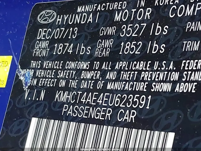 2014 HYUNDAI ACCENT GLS