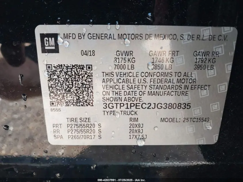 2018 GMC SIERRA 1500 DENALI