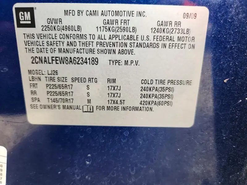 2010 CHEVROLET EQUINOX LTZ  